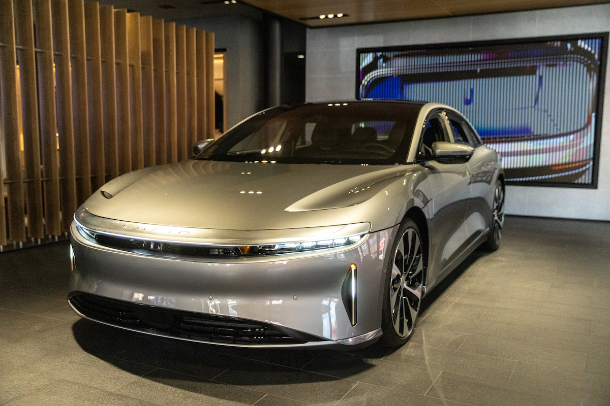 A 2022 Lucid Air, one of the fastest EVs on the market.