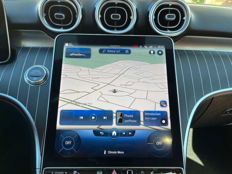 The 11.9-inch touchscreen is intuitive