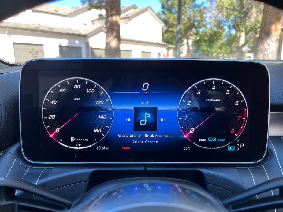 The 12.3-inch digital instrument panel in the Mercedes-Benz C-Class