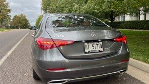 A rear view of the 2022 Mercedes-Benz C-Class