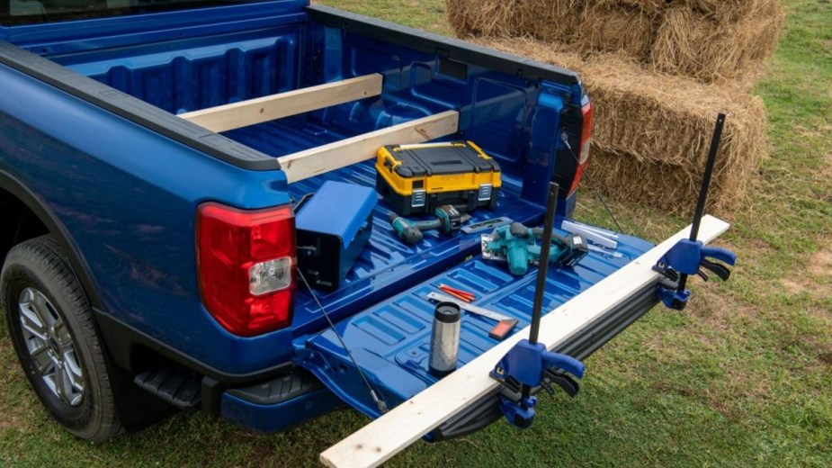 2023 Ford Ranger Truck Bed with tools and equipment inside