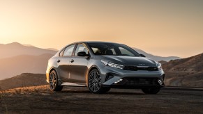 Full view of the 2023 Kia Forte fuel-efficient car