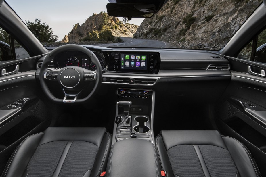 The K5 features a 10.25-inch screen at most trims with Apple CarPlay. 