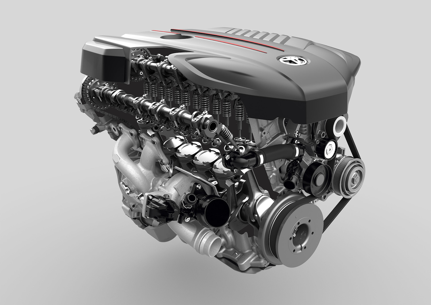 Promo photo of Toyota's new straight-six performance engine from its latest Supra sports car.