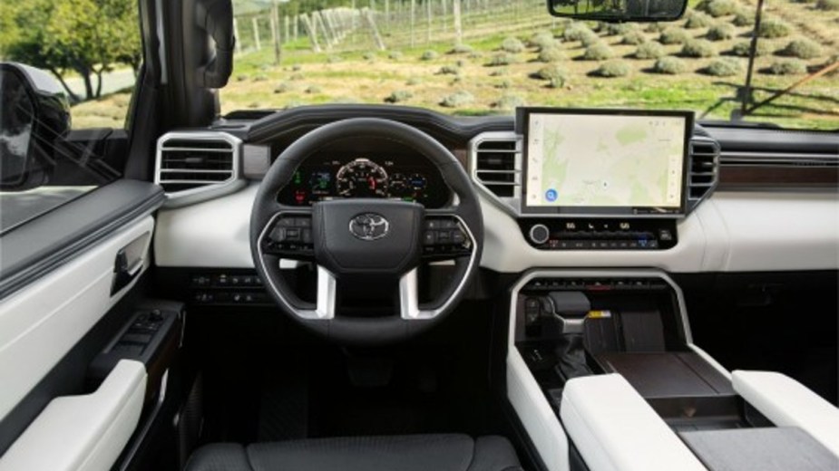 Dashboard view of the 2023 Toyota Tundra Capstone