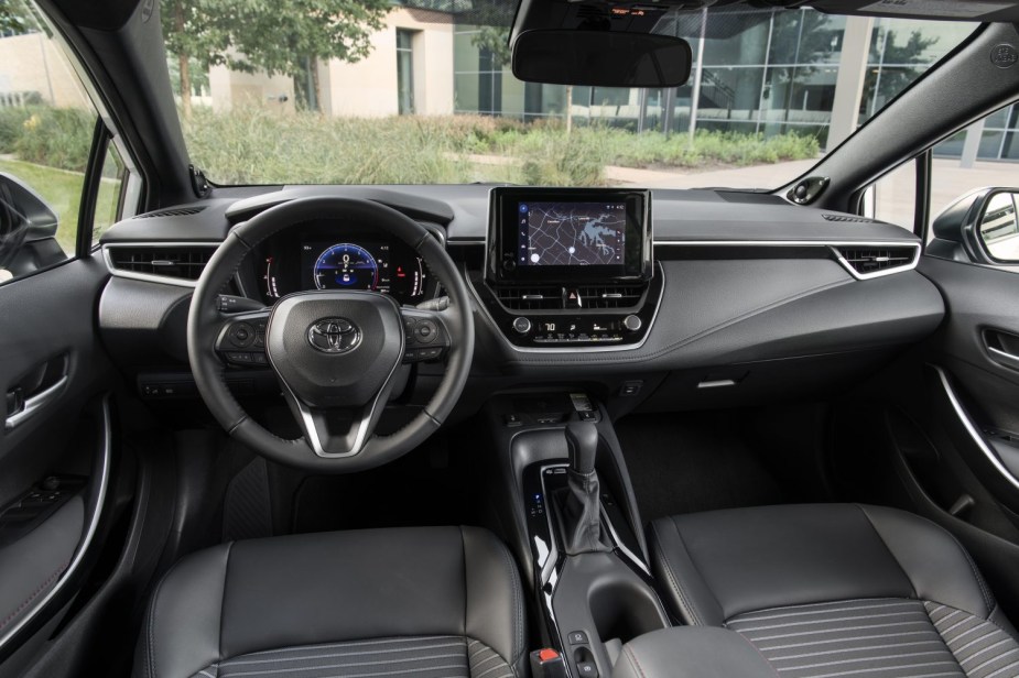 The interior of the 2023 Toyota Corolla