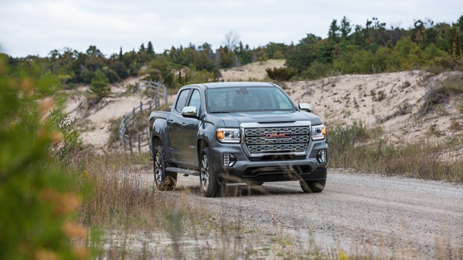 The best barely used pickup trucks for towing include the 2021 GMC Canyon