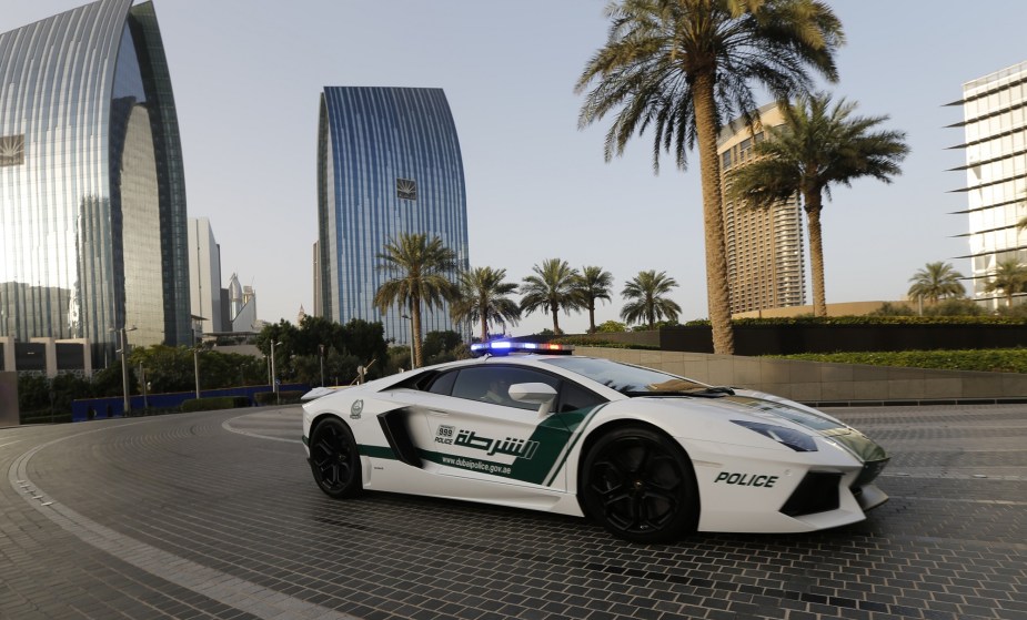 The Dubai Police Force's cars include a Lamborghini Aventador. 