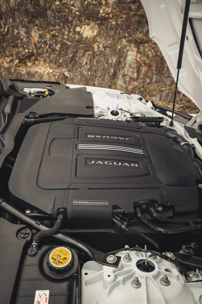 The supercharged V8 found in the 2023 Jaguar F-Type