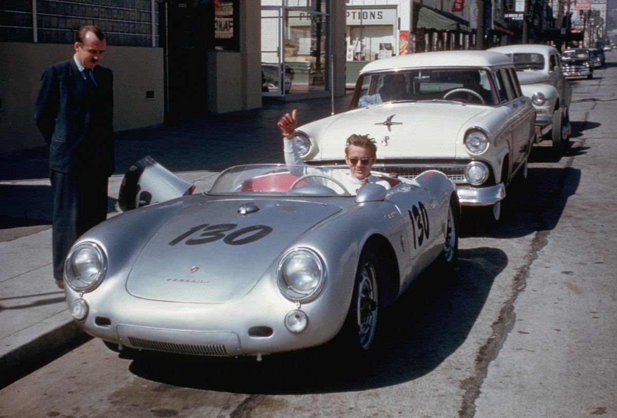 James Dean in Little Bastard Porsche 550 Spyder