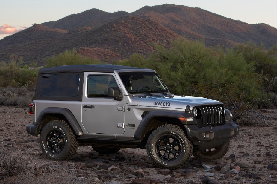 The Jeep Wrangler Willys Sport is one of the cheapest cars to insure, but just barely. 