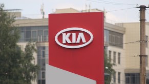 Kia logo on a sign, maker of the tech where Kia tech gets shut down.