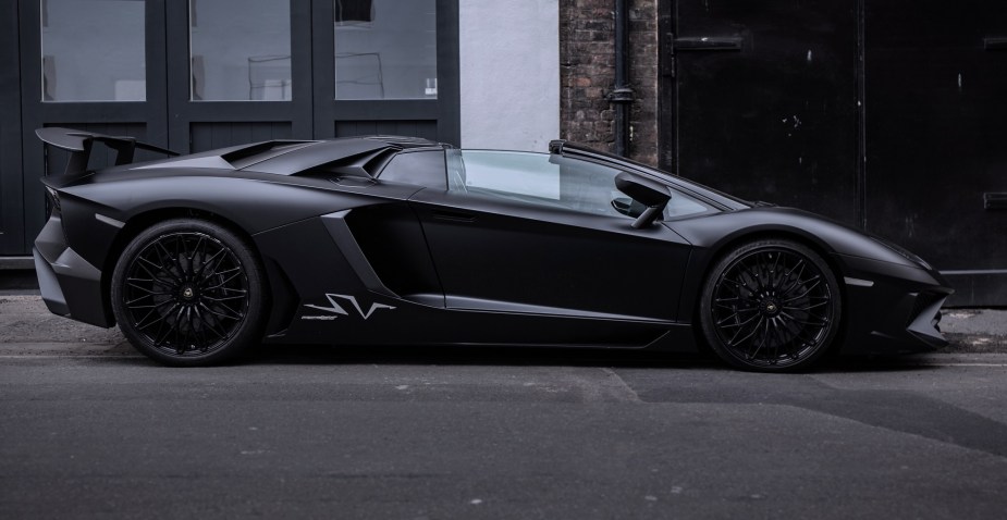 The Lamborghini Aventador SV, just like the Audi R8 Spyder, is a solid supercar rental prospect. 