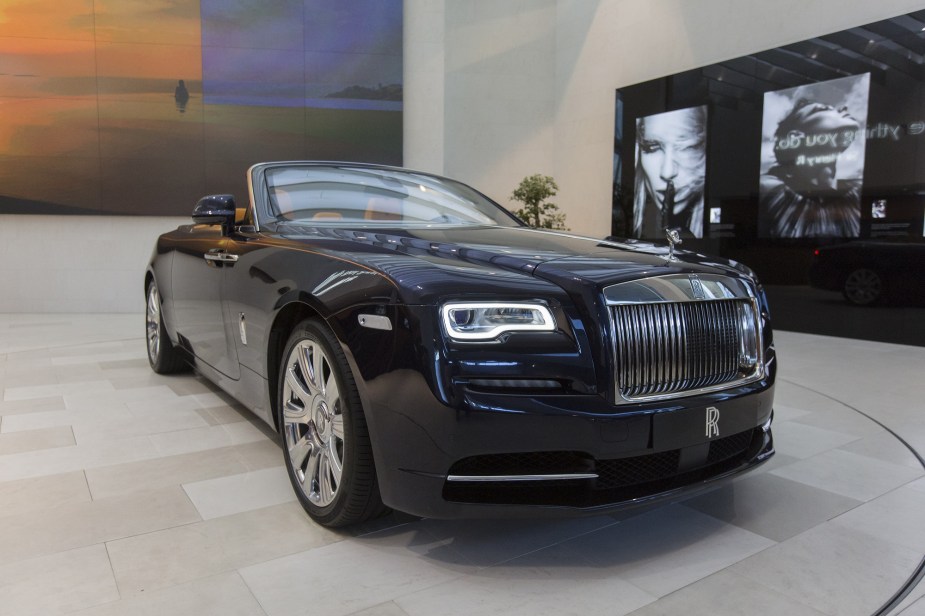 The Rolls-Royce Dawn, like the Lamborghini Urus and Bentley Continental, are solid luxury rental car options. 