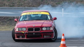 A BMW M3 drifting