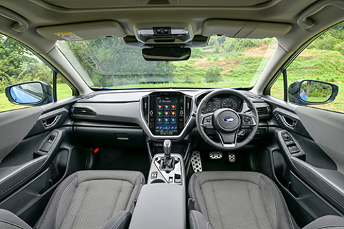 The larger touchscreen featured in the 2024 Subaru Crosstrek SUV.