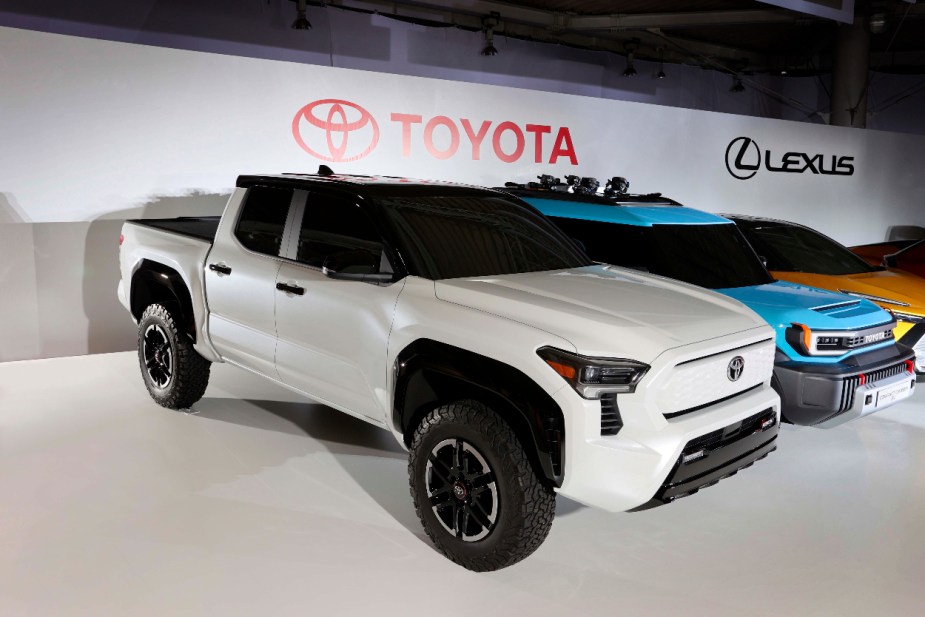 The potential look for a Toyota Tacoma EV, which could be coming for 2024.