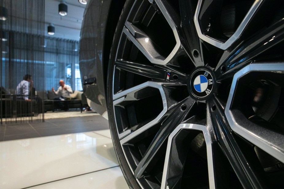 Close-up of a BMW wheel