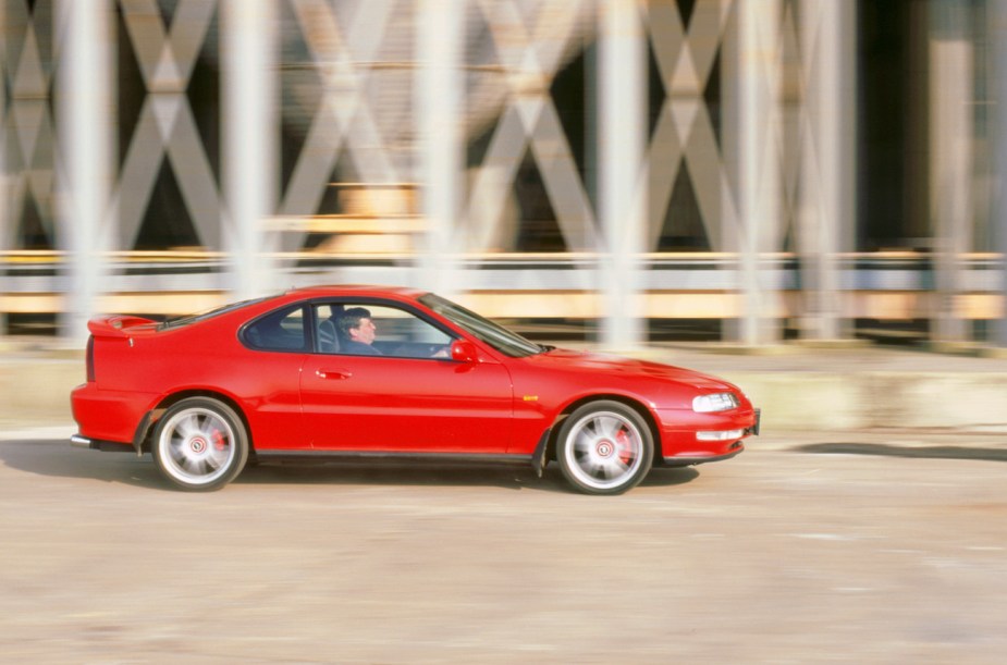 The side view of a 1994 Honda Prelude