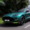 A green teal Aston Martin DBX luxury SUV model