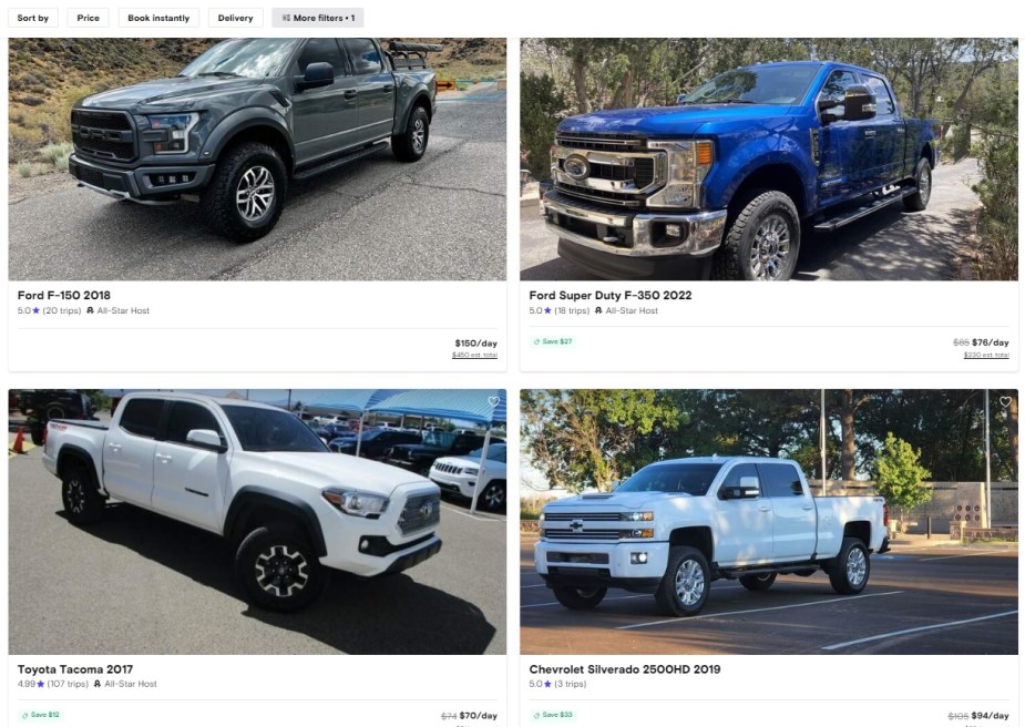 Four trucks you can rent at Turo
