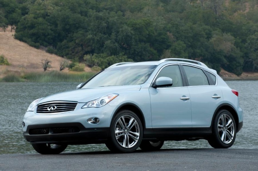 a 2013 Infiniti EX crossover parked outside, it offers everything for a used luxury model under $20,000