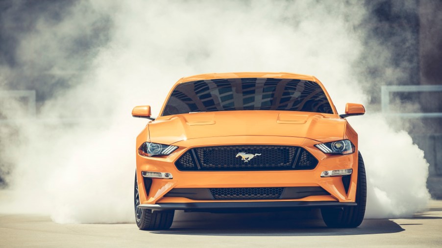 The 2018 Ford Mustang GT, like the 2021 Chevrolet Camaro SS is one of the fastest used muscle cars under $40,000.