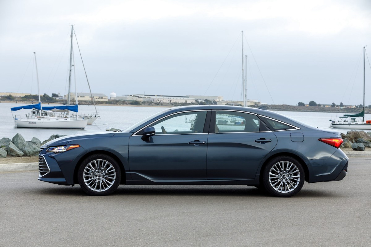A 2022 Toyota Avalon Hybrid parked, one of the best new Toyota cars