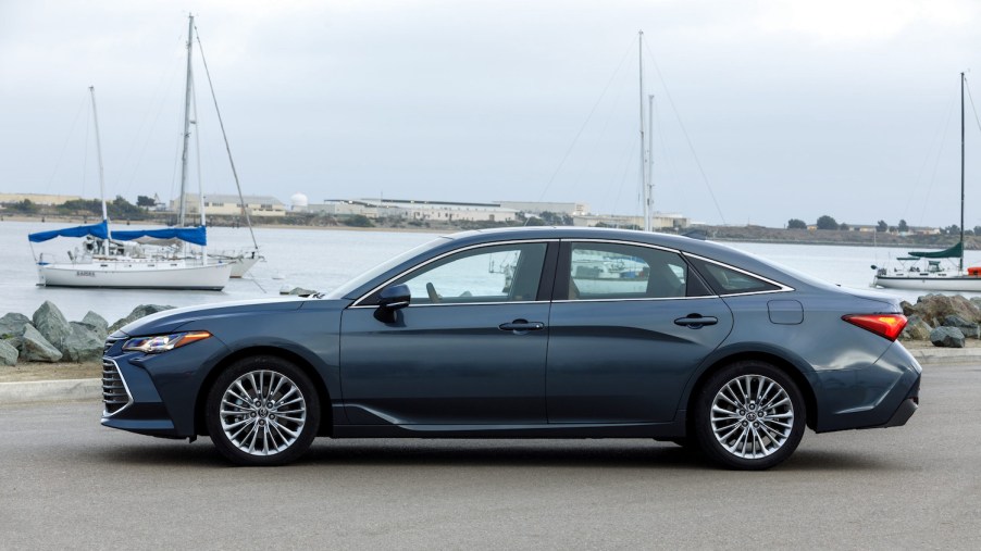 A 2022 Toyota Avalon Hybrid parked, one of the best new Toyota cars