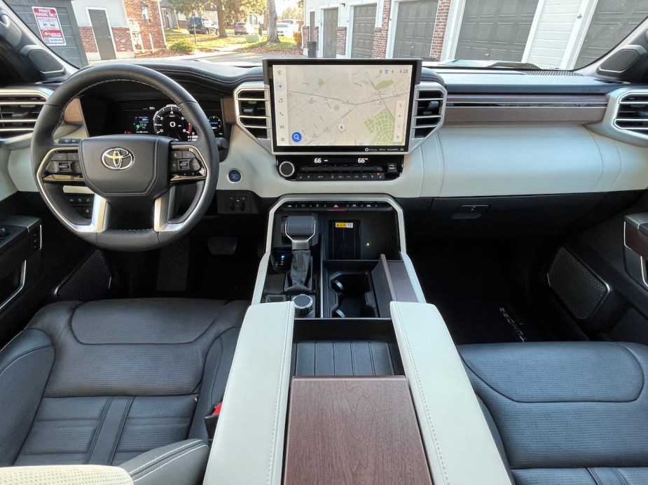 2022 Toyota Tundra Capstone front interior view