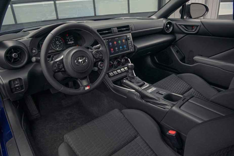 2023 Toyota GR86 interior with automatic transmission