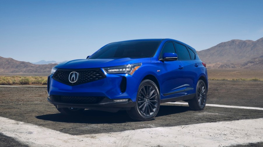 2022 ACura RDX in blue parked