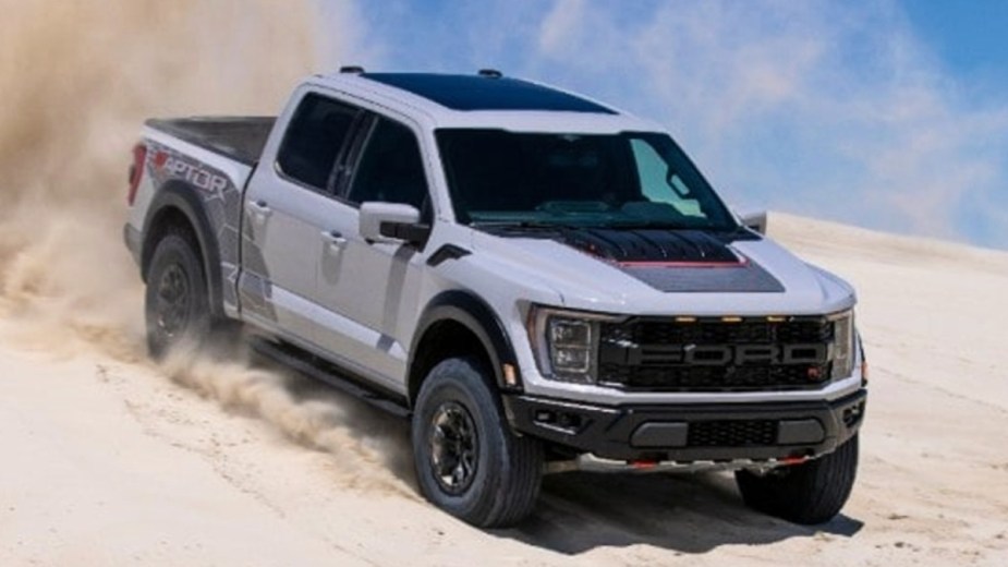 2023 Ford F-150 Raptor R Riding Down a Sand Dune