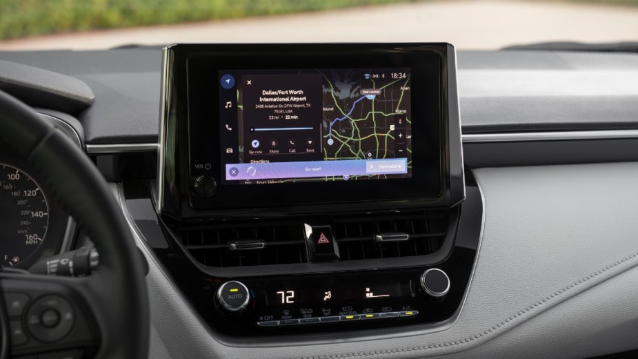 2023 Toyota Corolla Hatchback Infotainment Screen