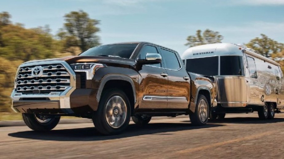 2023 Toyota Tundra 1794 Edition Towing a Trailer