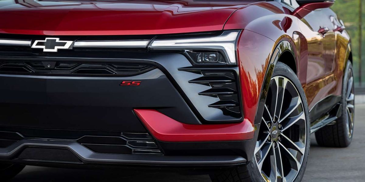A red 2024 Chevy Blazer EV SS crossover SUV model, why is it sold out?