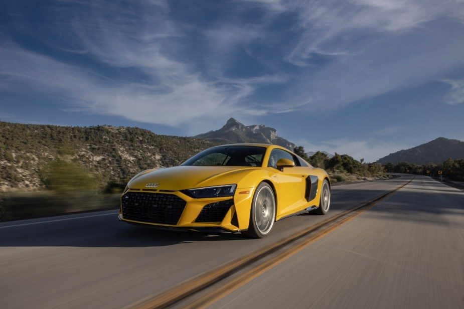 The Audi R8 is fast and refined, but not quick enough to outrun the C8 Corvette. 
