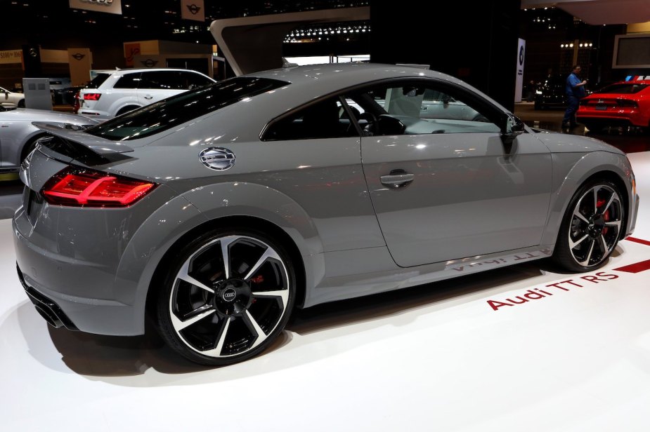 Audi TT RS at an auto show