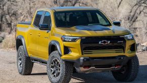 2024 Chevrolet Colorado ZR2 with boulder background