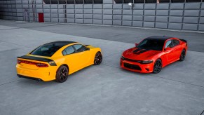 The Dodge Charger Daytona is a solid match for the Chrysler 300 V8, the 300S.
