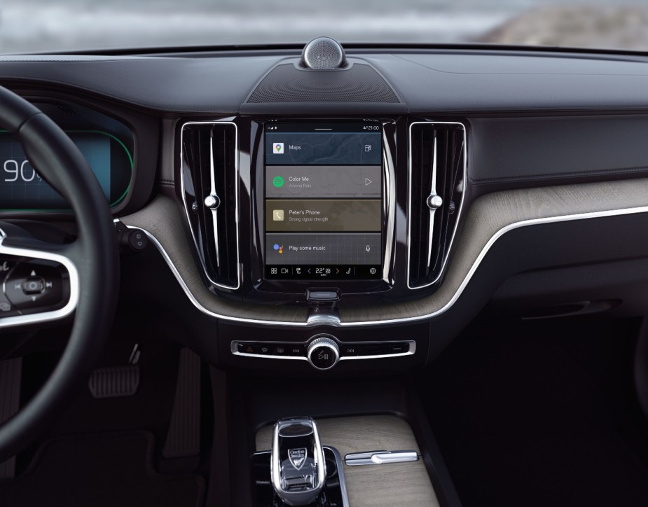 Infotainment system in the 2023 Volvo XC60, the only luxury SUV Consumer Reports no longer recommends