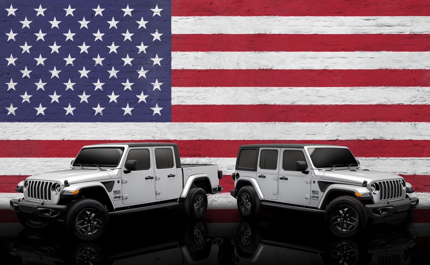 The Jeep Wrangler and Jeep Gladiator photographed here