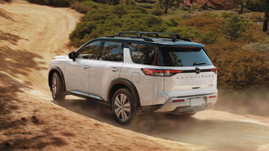 The 2023 Nissan Pathfinder is a three-row SUV that is fairly versatile.