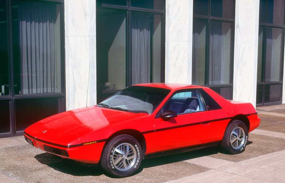 A Pontiac Fiero and its Fiero Ferrari kits and Fiero V8 swaps are popular for builders.
