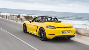 The Porsche 718 Boxster, like the BMW Z4 and Jaguar F-Type, is a fast, luxury sports car with character to spare.