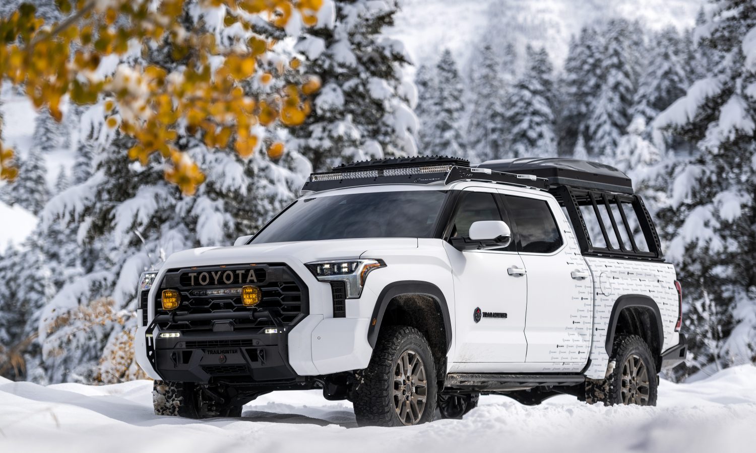 The Toyota Trailhunter Tundra in the snow