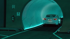 The "Tesla Loop," or Vegas Loop, was installed by The Boring Company under LVCC.