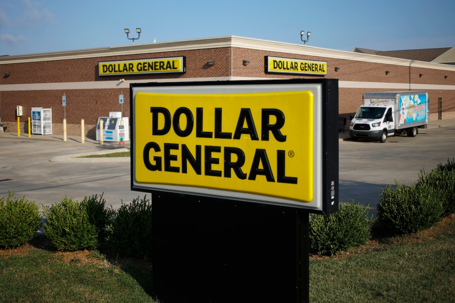 A Dollar General where you can potentially park overnight at a Dollar General.