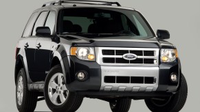 A black Ford Escape SUV.