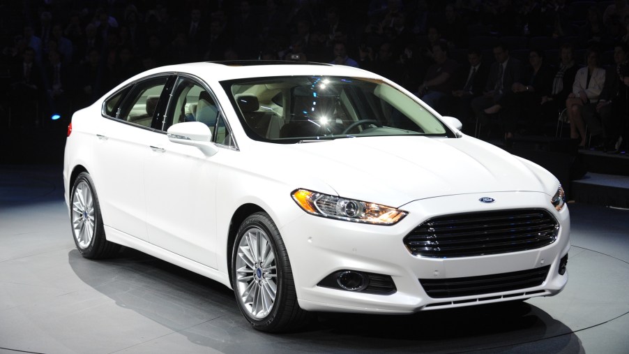 A 2012 Ford Fusion like this one and the Mazda6, is one of the best used sedans for the money.